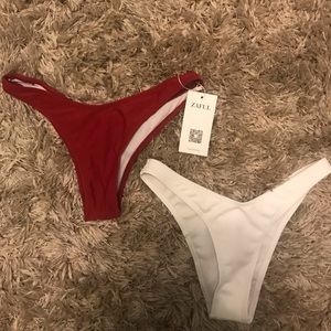 Two Zaful Bikini bottoms-never worn- size 4
